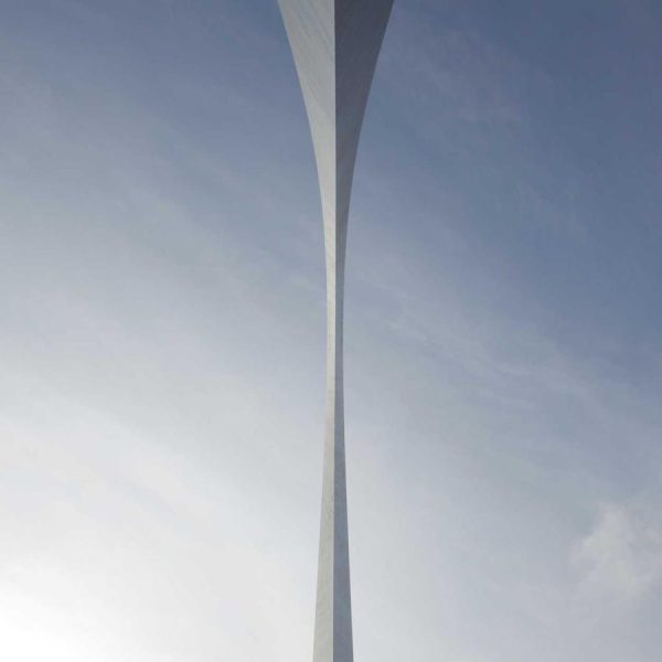 A tall arch structure reaching into the sky